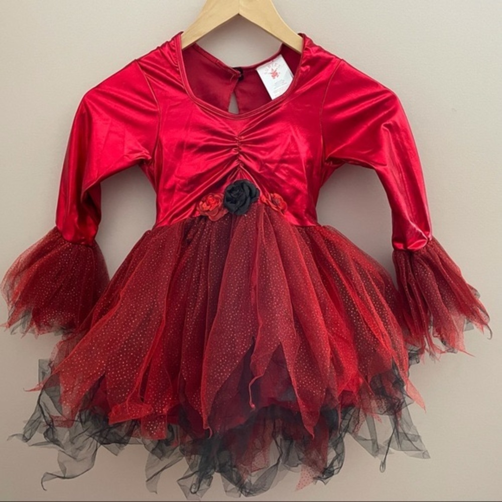 Tutu Dress Red/Black Size S 3-4 Years